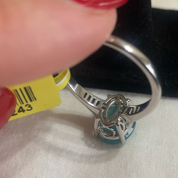 NWT Brand New AAA Premium Grandidierite & Diamond 14K White Gold Rings - Picture 6 of 7